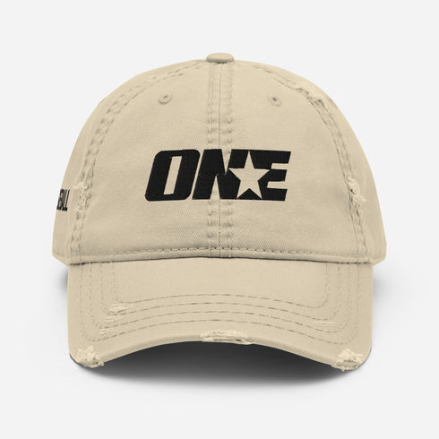Baseball 1STAR Distressed Dad Hat